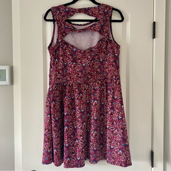 Xhilaration Paisley Pattern Scuba Fit and Flare Dress - Picture 2 of 5